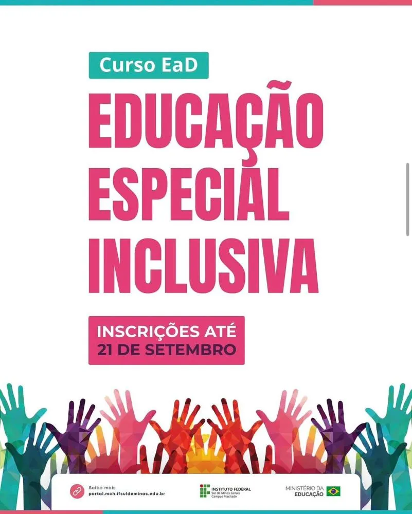 Instituto Federal oferta curso de Educação Especial Inclusiva gratuitamente com certificado de 180 horas 